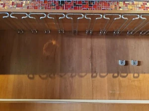 Set of 4 Rails. Under Cabinet Wine Glass Rack Holder Hanger for Kitchen Home Bar - Picture 1 of 4