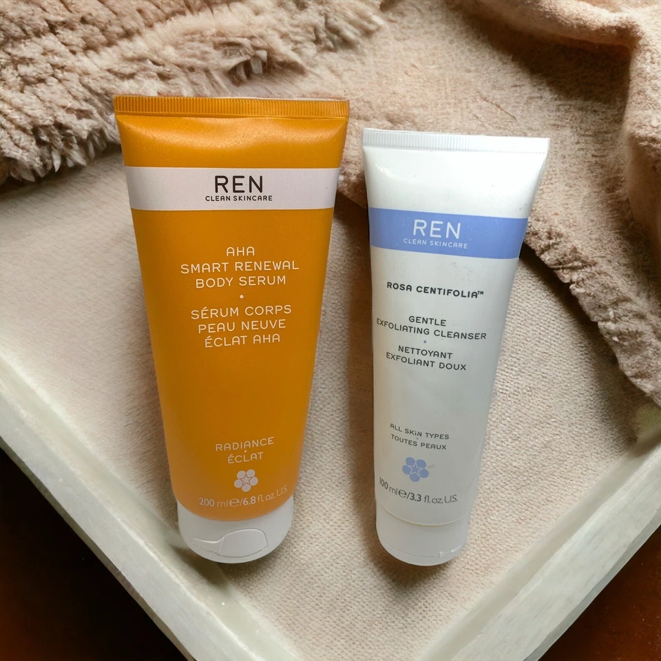 REN Clean Skincare AHA Smart Renewal Body Serum Radiance 6.8oz &