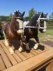Vintage Breyer Clydesdale Stallion With Tack Lot Of 2