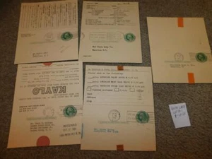 POSTAL CARDS, 5, 1950`S WITH REPLY CARDS ATTACHED, ALL USED, INTERESTING CARDS - Picture 1 of 1