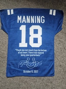 NFL Indianapolis Colts Peyton Manning #18 October 8 2017 Retirement Towel HOF - Picture 1 of 2