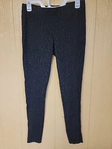 Mudd Womens Leggings Leopard Print Dark Gray Black sz M Low Rise - Picture 1 of 7