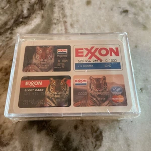 Exxon “Credit Card” Images Playing Cards, New In Sealed Plastic Case, Pristine - Picture 1 of 4