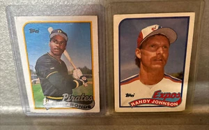 1989 Topps Randy Johnson Rookie Baseball Karte #647 Montreal Expos + Barry Bonds - Bild 1 von 2