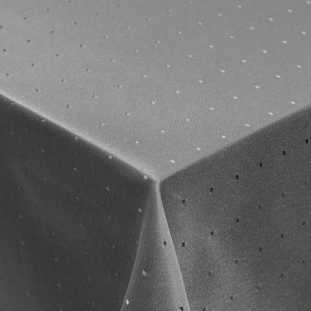 Grau-silberne Damast-Tischdecke Nach Maß – Milano-Design, Waschbar Bis 30°C, Bügelfrei, Für Innen & Außen, 120x190 Cm (andere Größen Wählbar)
