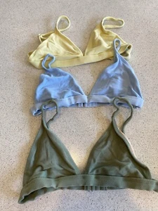 Cotton Body Bikini Bra Top Velour Bundle X 3 Size 8 - Picture 1 of 11