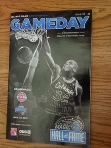 Shaq O'Neal Inducted into Orlando Magic Hall of Fame 3/27/15 - Booklet, Poster - Picture 1 of 7