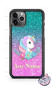 Floral Unicorn Personalized Phone Case for iPhone 16 15 Samsung S24 Google Moto - Picture 1 of 4