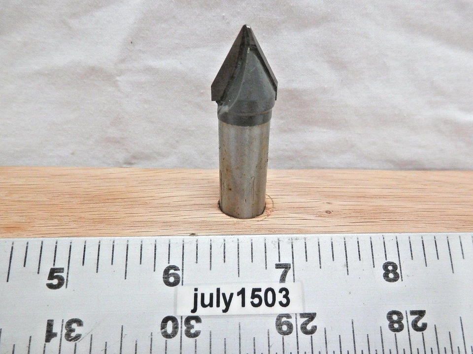 (1) NUEVO MLCS 5/8" D 60° ranura en V punta de carburo broca de enrutador vástago de 1/2" n4 Foto 1 de 4