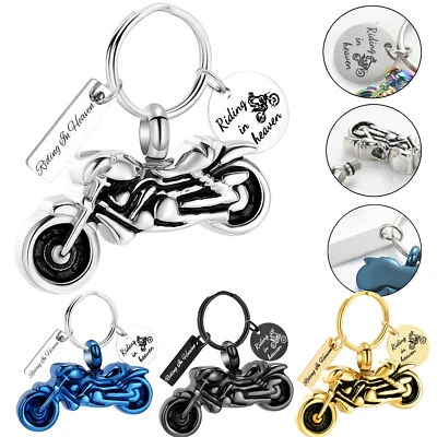 Llavero urna conmemorativa cremación motocicleta para recuerdo cenizas cenizas urna llavero Foto 1 de 4