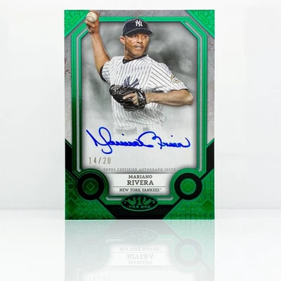 MARIANO RIVERA - 2024 TOPPS NIVEL UNO AUTOMÁTICO - LÁMINA VERDE - Yankees - Salón de la fama - 14/20 Foto 1 de 2