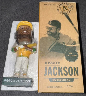 2004 Reggie Jackson Bobblehead SGA NOVO Oakland A's Athletics HOF Yankees NY MLB - Imagem 1 de 2