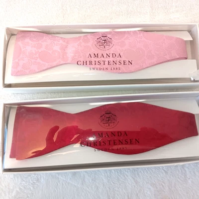 LOTE de 2 pajaritas de seda Amanda Christensen Suecia Classic Academia precio de venta sugerido por el fabricante 95 USD Foto 1 de 4