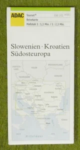 ADAC Reisekarte Slowenien Kroatien Südosteuropa , 2019 , 46 cm x 66 cm - Imagen 1 de 4