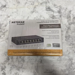 Commutateur Fast Ethernet externe plug-n-play Netgear ProSafe (FS108) 8 ports neuf dans sa boîte - Photo 1/2