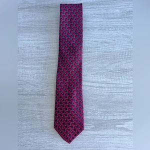 Perry Ellis Herren Krawatte Hummel Geo Rot - Bild 1 von 7
