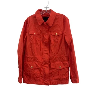 Talbots Women's Bright Red Lightweight Windbreaker Jacket Polyester Medium - Picture 1 of 5