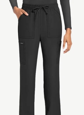 NOVA com Tag-Cherokee Tamanho Médio Calça Esfoliante Preta Pequena Feminina Elástica Secagem Rápida - Imagem 1 de 4