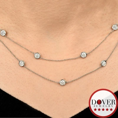 Tiffany & Co. Elsa Peretti Plat 38" Diamonds By The Yard Necklace $50,000 NR - Image 1 of 4