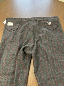 NWT Johnson Woolen Mills Pant Men’s 52W Wool Hunting Adirondack Plaid USA - Picture 1 of 18