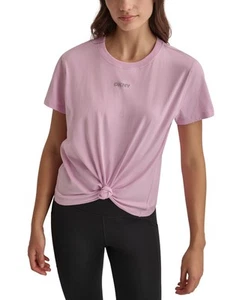 Dkny Women Regular fit Short Sleeve T-Shirt Shirt XL Pink Solid - Picture 1 of 1