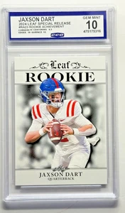 Jaxson Dart 2024 Leaf Rookie Achievements #RA23 CCG 10 - Bild 1 von 2