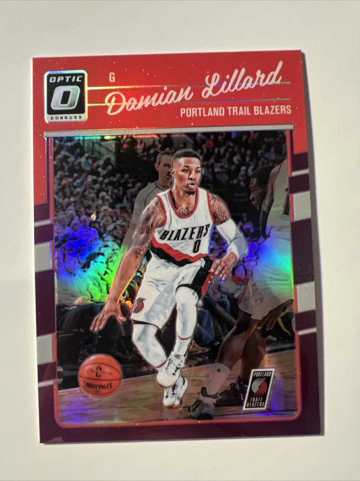 2016-17 Optic Damian Lillard Purple Prizm Card Rare