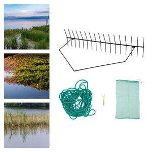 32in LONG REACH LAKE RAKE W/66ft/20m Rope for Aquatic Weeds and Beach Cleaning - Picture 1 of 19