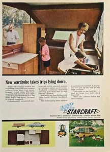 1968 VINTAGE PRINT AD - STARCRAFT POP UP CAMPER AD - GOSHEN, INDIANA TRAVEL CAMP - Picture 1 of 1