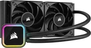 Corsair iCUE H100i RGB ELITE Black Liquid CPU Cooler 2x 120mm Fan - Picture 1 of 5