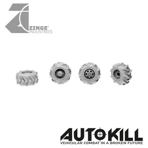 Zinge Industries AutoKill Gaslands 20mm scale Off Road Wheels 10.5mm Diam SWHE31 - Picture 1 of 1