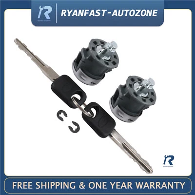 Door Lock Cylinder & Keys 7C3Z1521990A fit for Ford F250 F350 Lincoln Mercury  - Image 1 of 4