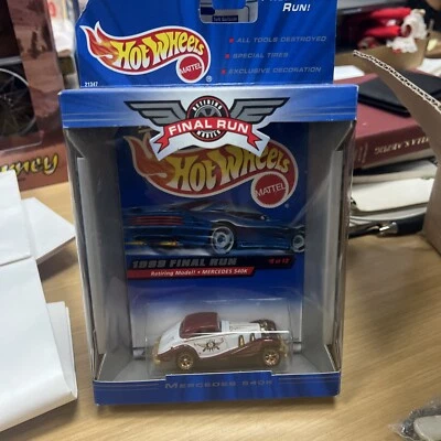 Vintage 1998 Hot Wheels Final Run Mercedes 540k White Red - Image 1 of 4