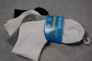 Boys 4 PAIR ANKLE SOCKS Arch Support WHITE GRAY BLACK Breathable SHOE SIZE 3-9 - Picture 1 of 1