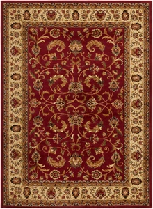 Royalty Elati Traditional Ornate Damask Area Rug, 43 in X 62 in Rectangle, Red-I - Picture 1 of 6