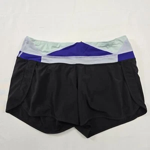 Lululemon Women's Speed Up Running Shorts Size 6 Black Purple - Picture 1 of 9