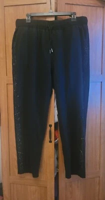 Vocal self 1xl sparkly sweats/track pants Varsity Style Feminine Chic - Imagem 1 de 4