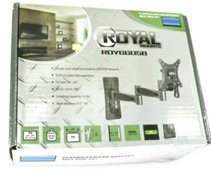Full Motion TV Wall Mount Bracket 10"-24" LED LCD Flat Screen By Royal New Open - Picture 1 of 6