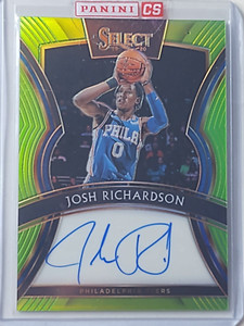 2019-20 PANINI SELECT GREEN JOSH RICHARDSON PRIZM #57/99 AUTO AUTOGRAPH