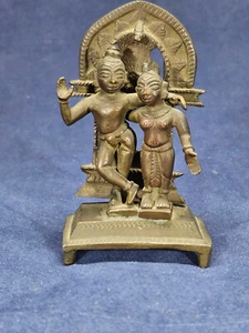 Jain Divine Couple Radha Krishna Hindu Figurine - Picture 1 of 10