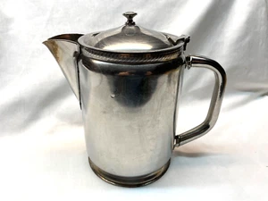 Vtg Legion Utensils Water Pitcher Heavy Stainless Steel Restaurant Hotel 1950's - Picture 1 of 10