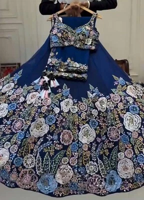 Bollywood Lehenga Indian Choli Wedding Party Wear Lengha Designer Bridal Ethnic - Image 1 of 4