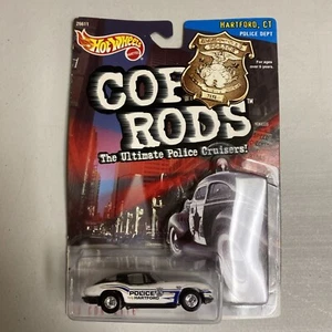 Hot Wheels Cop Rods Hartford CT 1963 Corvette Coupe New on Card - Picture 1 of 6