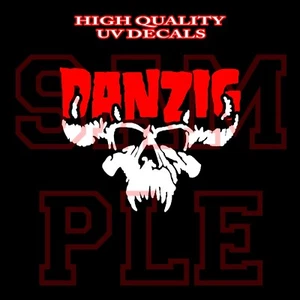 4" 5" 6" 7" Metal Black Death Gothic Industrial Thrash Red White Skull UV Decal - Bild 1 von 3