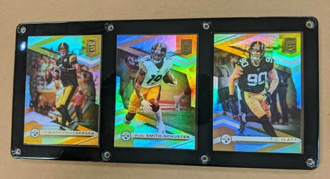 PITTSBURGH STEELERS 3 CARD PLAQUE ROETHLISBERGER SMITH-SCHUSTER TJ WATT Cover