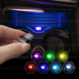Mini USB Colorful Car LED Light Neon Atmosphere Ambient Bright Lamp Accessories - Picture 1 of 19