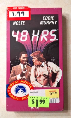48 Hrs. VHS 1983 Eddie Murphy NEW SEALED Nick Nolte Paramount WATERMARK Foto 1 de 4