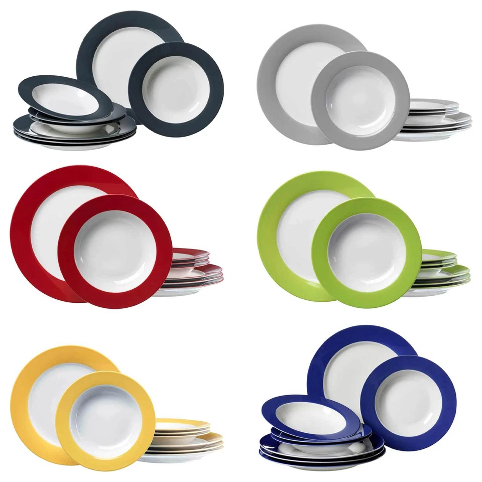 Ritzenhoff & Breker DOPPIO Tafelservice 8-teilig Geschirr Set Teller Porzellan - Bild 1 von 1