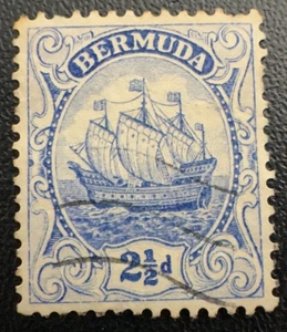 Bermuda Stamp #44 Used 2 1/2p Ultra 1910-24 Issue - Picture 1 of 2