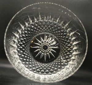 Vintage Arcoroc France Diamond Point Starburst 8” Pressed Glass Serving Bowl - Picture 1 of 9